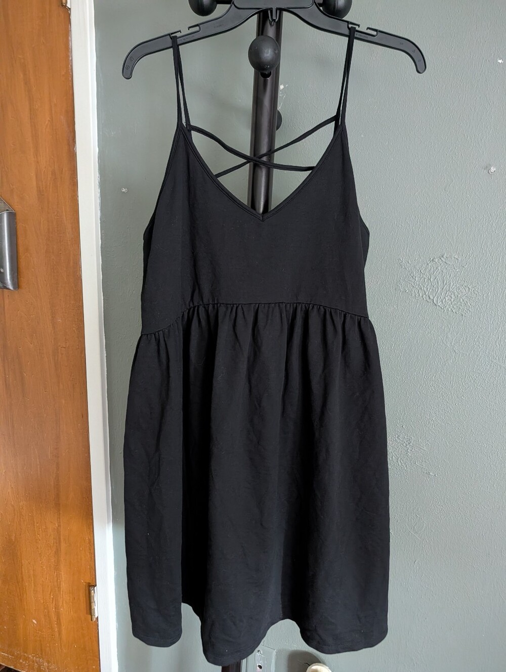 wild fable Black Crisscross Mini Dress